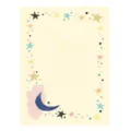 Bloc de notas de estrellas luna bonito papel diario estético escritura papelería - Estrella y Luna (BM-112) / 60 Hojas (95x130mm)