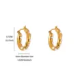 Gold-plated pearl hoop earrings featuring elegant inlaid pearls, inner diameter 1.6cm. - ID Approx 1.6cm