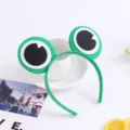 Schattige tekenfilm kikker pluche haarband voor kinderen feest dagelijks detail - Groen
