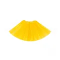 Vue détaillée de jupe tutu en tulle jaune, design en maille moelleuse pour déguisements d'enfants. - Jupe en Maille / 30cm/Pack / Jaune