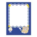 Blocco note adesivo carino gatto carta da scrittura per lo studio quotidiano e il diario. - Gatto della Buonanotte / 60 Carte / Blu scuro