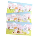 Süßer rosa Pinguin Kirschblüte Briefpapier Umschlag Tagebuch dekorativ Set 3 Stück - BB101 Unter Kirschblütenbaum