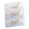 Enveloppes de papeterie coréennes mignonnes avec motif de chien et lapin, lot de 3 pièces - BB106 Bain Bulles Joyeux