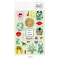 Cute summer vacation decorative sticker set handbook journaling cute stationery waterproof stickers - Style E (85203) / Flame Red Lips