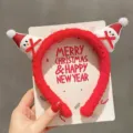 Christmas snowman headband plush hair hoop cute holiday party hair accessory for kids - Snowman