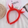 Serre-tête oreilles de cheval en peluche rouge mignon dessin animé accessoires cheveux - Cheval qui Pleure / Rouge