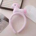 Bandeau de cheval en peluche rose mignon pour femme, serre-tête animal doux pour quotidien. - Serre-tête Cheval / Rose
