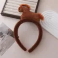 Serre-tête mignon en peluche cheval marron pour femmes, accessoire de cheveux animal. - Serre-tête Cheval / Brun Foncé