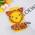 Joli ensemble serre-tête oreilles de chat et queue rayée d'Halloween pour fête costumée. - Ensemble oreilles de chat tigré et queue - Sans carte de support