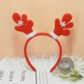 Cerchietto con corna di renna di Natale simpatico cerchietto in peluche festa bambini - Corna di Renna con Fiocchi