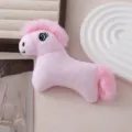 Joli jouet poney en peluche rose, ornement animal en tissu doux avec crinière pour cadeau. - Poupée Cheval / Rose