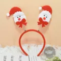Serre-tête Père Noël mignon bandeau de fête pour enfants accessoire de costume de vacances - Bonnet de Noël bonhomme de neige à ressort