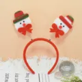 Noël bonhomme de neige cerceau mignon bandeau enfants fête vacances festival coiffe décor. - Chapeau bonhomme de neige arc-en-ciel à ressort