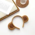 Détail bandeau oreilles de singe en peluche, cerceau de cheveux mignon d'hiver pour le visage. - Style 1