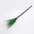 Balai de sorciere en filet amovible pour soiree d'Halloween decoration de cosplay d'enfants. - Balai en maille rigide vert et noir