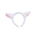 Serre-tête oreilles d'agneau en peluche blanche mignon duveteux animal pour fête vue principale - Oreilles de Mouton en Velours d'Agneau