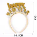 Serre-tête brillant doré Bonne Année accessoire de cheveux de fête pour enfants - Jaune Style B