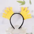Joli serre-tête amusant en peluche avec geste de la main pour femmes accessoire photo quotidien - Geste de Paume / Paume jaune
