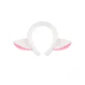 Serre-tete moelleux en peluche oreilles de mouton blanc joli accessoire de cheveux doux pour femme - Oreilles d'agneau blanches (sans clochettes) / Blanc