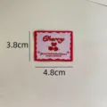 Cute cherry woven fabric label patch for clothing garments bags DIY decorative accessories 3.8x4.8cm - Cherry Pendant