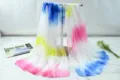 Gradient chiffon silk scarf summer beach shawl long sun protection women scarf elegant drape - Blue White Yellow Red