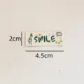 Cute embroidered fabric patch label for DIY clothing, bags, hats and hair accessories. - Smile Style (zm303)