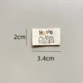 Baumwolle Kleidung Etikett DIY Handgemachte Zubehör Mütze Schal Nähzubehör Emblem 2x3.4cm - Hallo Bär Stil (sy081)