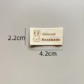 Baumwoll-Etikett handgemachte DIY-Zubehör Kleidungschilder mit süßem Hasenmuster 4,2x2,2cm - Kaninchen Stil (sy082)