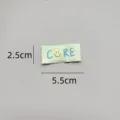 Green woven clothing label patch DIY accessories with smiley face design 5.5x2.5cm size - zm002