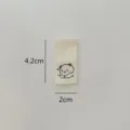 Cute bear fabric label for handmade clothing, hats, scarves, and sewing garment accessories. - Bear Label #03