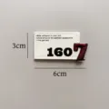 Toppa decorativa in pelle con ricamo etichetta per abbigliamento borse e giacche. - Etichetta in Pelle Decorativa Numero 7 / Borgogna