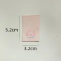 Étiquette en tissu brodé chiot rose patch pour vêtements de poupée et d'animaux 5.2x3.2cm - Chiot Rose