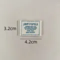 Pure cotton fabric label decorative patch DIY clothing accessories wash label 3.2x4.2cm - Blue Happy