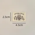 Cotton handmade sewing fabric label folded edge decorative tag for DIY clothes and bags. - Girl and Plant Style (md440)