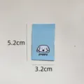 Étiquette tissée chiot bleu pour vêtements de poupée faits main et accessoires de couture. - Chien Bleu