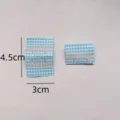 Blue white plaid handmade fabric woven label for DIY clothing, hats, bags, and doll accessories - Blue Plaid Handmade