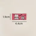 Pink cartoon puppy woven label, cute star patch, DIY clothing sewing accessory and apparel tag. - Dog