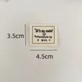 Cotton clothing label handmade DIY fabric patch with cute text for garments and hair accessories. - Cute Smiley Face