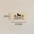 Cotton handmade sewing cloth label decorative tag for clothing bags and doll clothes crafts - Wooden Horse Style (md443)