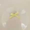 Mini yellow ribbon bow 6mm handmade DIY hair accessory craft decoration for gift and clothing. - 10 Pieces/Pack / Yellow