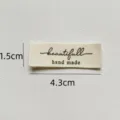 Cotton handmade clothing label sewing tag DIY craft decorative accessory patch 4.3x1.5cm - Cm009