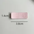 Pink Smiley Face PU Leather Tag Handmade DIY Label Sewing Accessory for Hats Bags Scarf - Smiley Face / 3.8x1.4cm / Pink