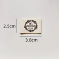 Handmade fabric label sewing DIY clothing accessory woven tag with love floral pattern 3.8x2.5cm - Vine and Floral Style (md108)