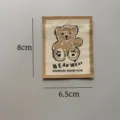 Cute bear cloth patch embroidered badge for clothing DIY luggage decoration accessories label - Cartoon Bear Woven Patch (zm230) / 6.5X8CM