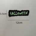 Halloween embroidered patch black fabric badge DIY clothing accessory apparel decoration 12cm - Halloween Theme Woven Patch (zm232) / 12x3.5cm