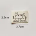 Cute cat handmade cotton clothing label badge sewing accessory diy decoration 2.5x3.7cm - Cat Style (sy400)