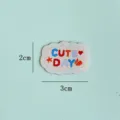 Mini embroidered cloth patch cute day DIY sewing badge decorative clothing accessories - Cute Day / Pink