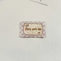 Retro woven label cute plaid fabric patch DIY handmade decorative clothing accessories. - Coffee Plaid