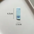 Blue and white plaid woven label patch DIY clothing accessories size 4.5x1.5cm - Blue-White Plaid Fresh Style (zm112) / 4.5x1.5cm