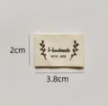 Étiquettes de vêtements faites à main en coton tissées avec amour pour accessoires DIY - Style Branche de Plante (sy405)